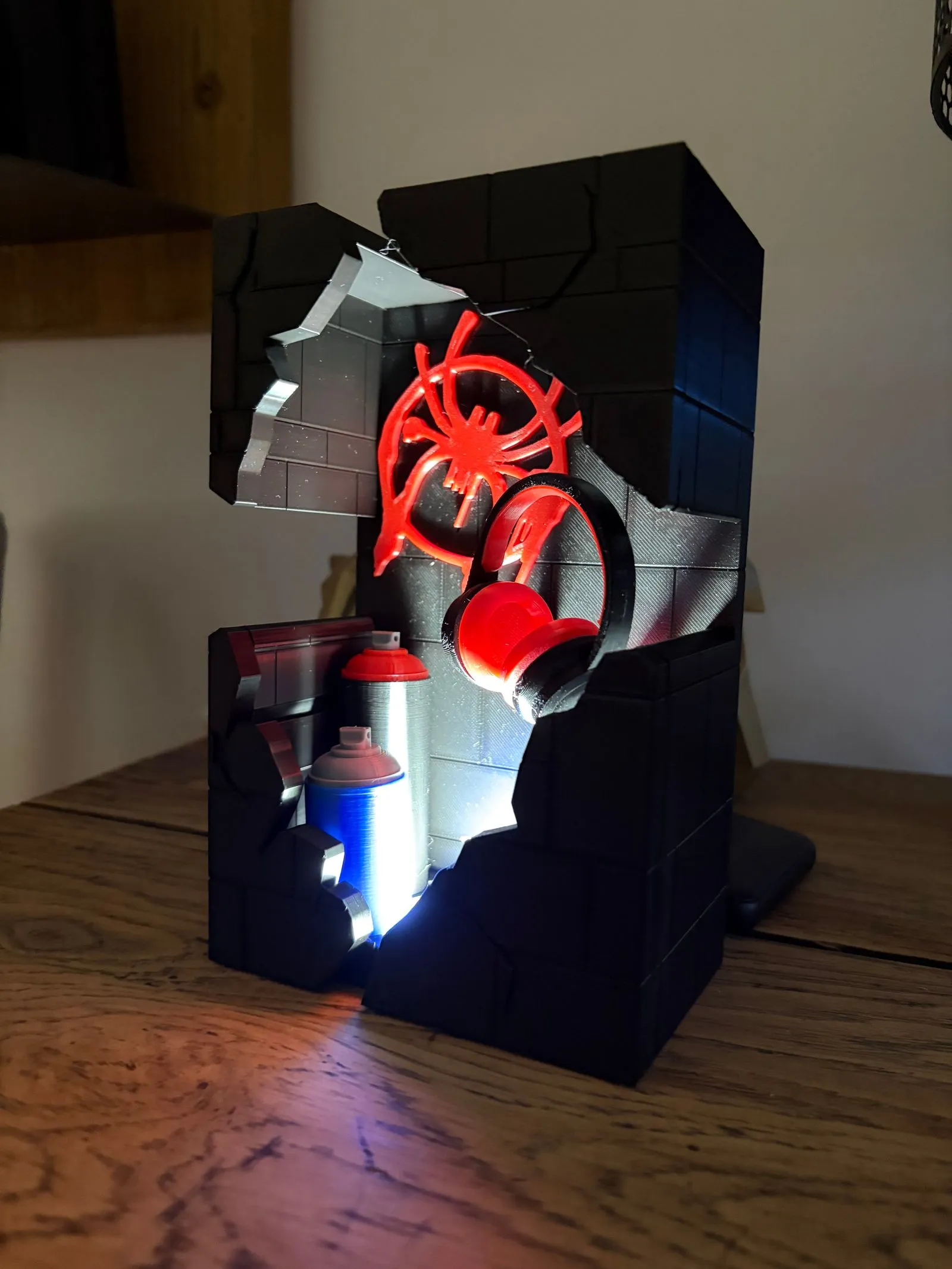 Lampe Spiderman Black